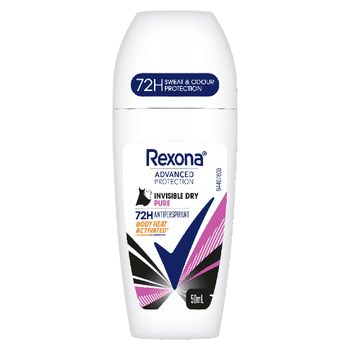 Rexona Advanced Protection Invisible Dry Pure 72Hr Antiperspirant Deodorant Roll On