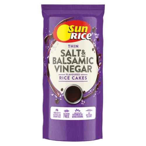 SunRice Thin Salt & Balsamic Vinegar Flavoured Rice Cakes