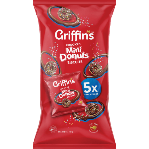 Griffin's Choc Iced Mini Donuts Biscuits