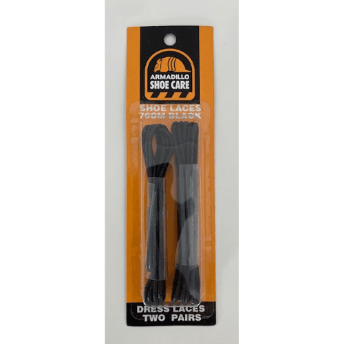 Armadillo Dress Shoe Laces Black 70cm 2 pack