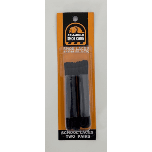 Armadillo School Shoe Laces Black 75cm 2 pack