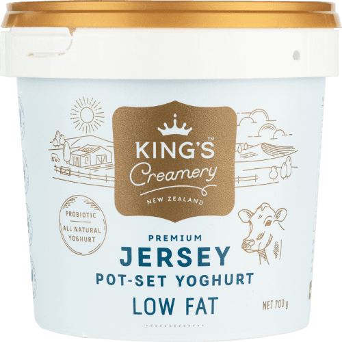 King's Creamery Jersey Pot-Set Low Fat Yoghurt 700 g