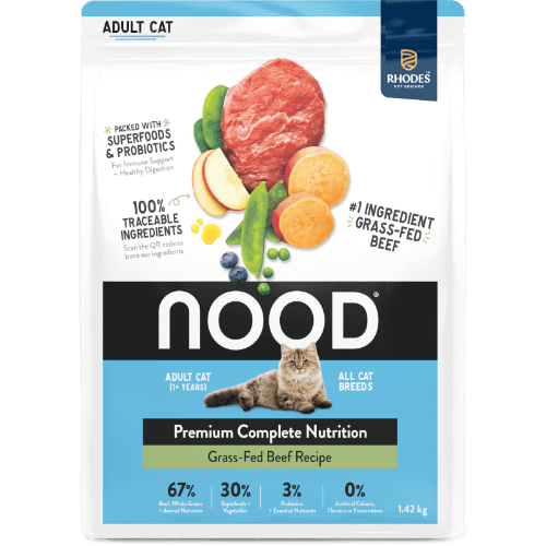 Nood Grass-Fed Beef Recipe Cat Dry Food 1.42 kg