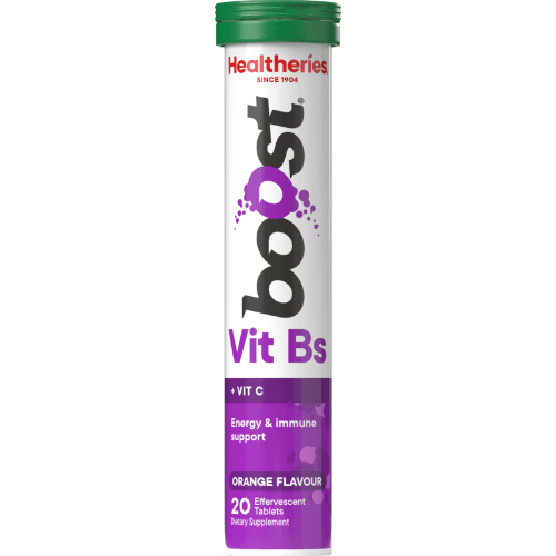 Healtheries Boost Vitamin B Orange Flavour Effervescent Tablets