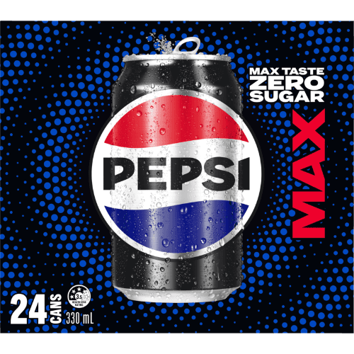 Pepsi Max Zero Sugar Soft Drink Cans