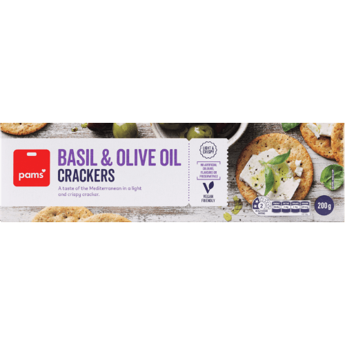 Pams Basil & Olive Oil Crackers