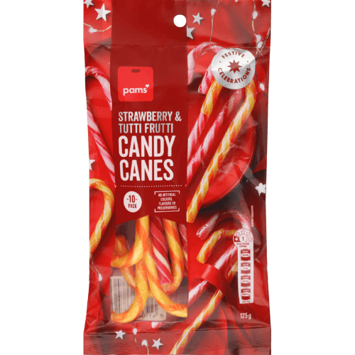 Pams Strawberry & Tutti Frutti Candy Canes