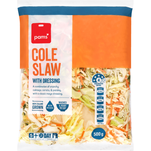 Pams Coleslaw With Dressing