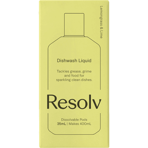 Resolv Dish Wash Liquid Pods Dissolvable Lemongrass/lime