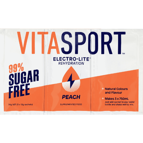 Vitasport Electro-Lite Rehydration 99% Sugar Free Peach Electrolyte Drink Base