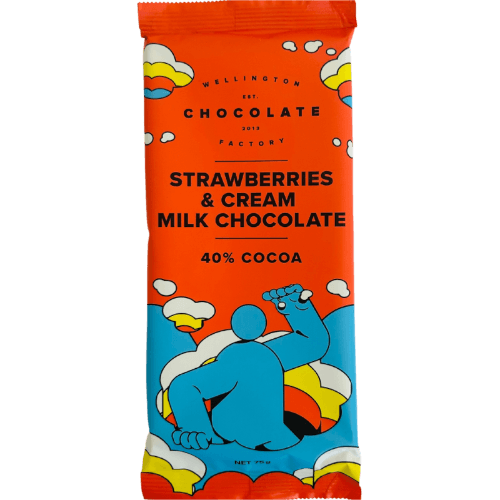 Wellington Chocolate Factory Strawberries & Cream Milk Chocolate Block