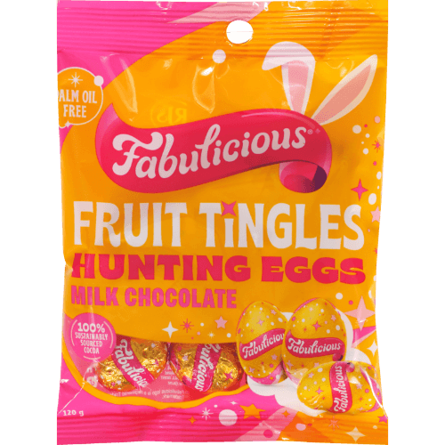 RJ's Fruit Tingles Milk Chocolate Hunting Eggs