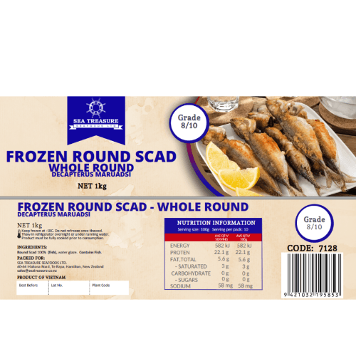Sea Treasure Seafoods Frozen Round Scad