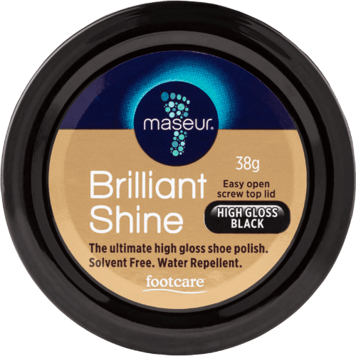 Maseur Brilliant Shine High Gloss Black Shoe Polish 38 g