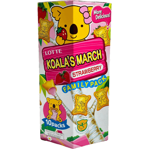 Lotte Koala's March Strawberry Cookies Family Pack