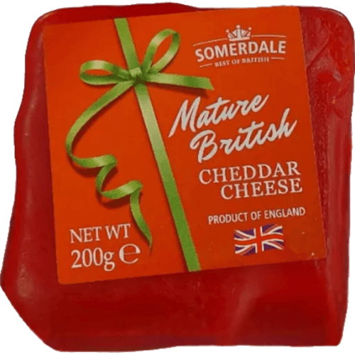 Somerdale Waxed Present Mature British Cheddar Cheese 200 g