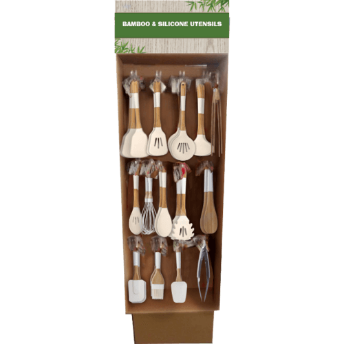 Korbond Seasonal Bamboo & Silicone Cooking Utensils Selection