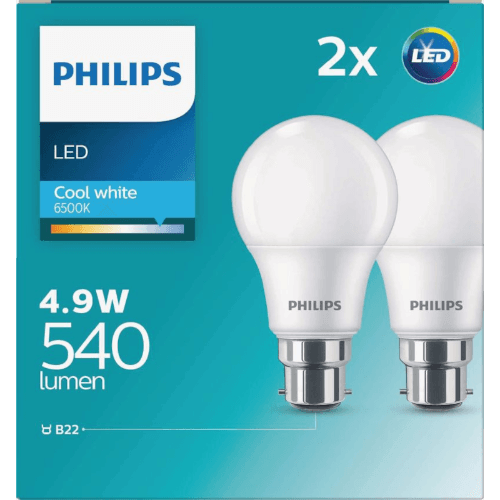 Philips LED Cool Daylight 4.9W 540 Lumen Bayonet Bulb