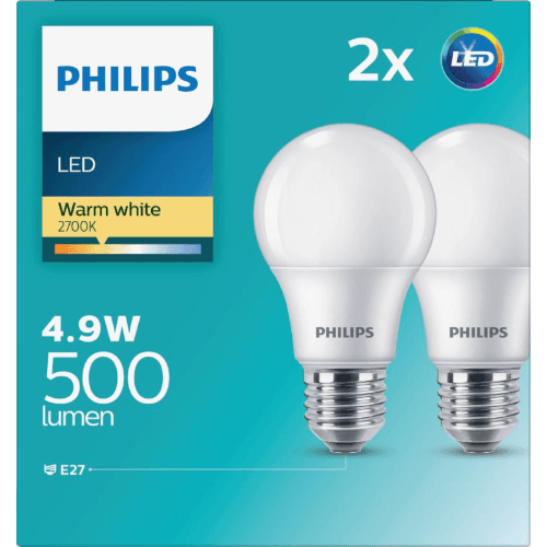 Philips LED Warm White 4.9W 500 Lumen Screw Bulb