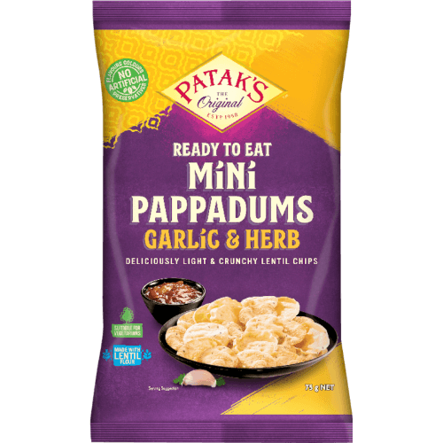 Patak's Garlic & Herb Mini Pappadums