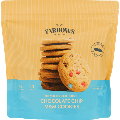 Yarrows Frozen Cookie Dough Chocolate Chip M&M Cookies 800 g