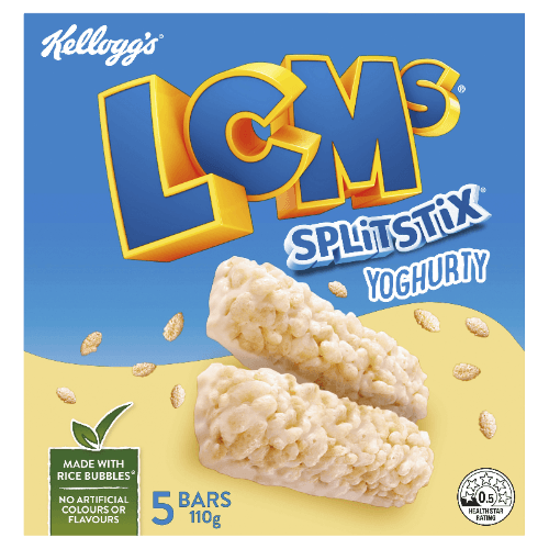 Kellogg's LCMs Splitstix Yoghurty Rice Bubble Bars