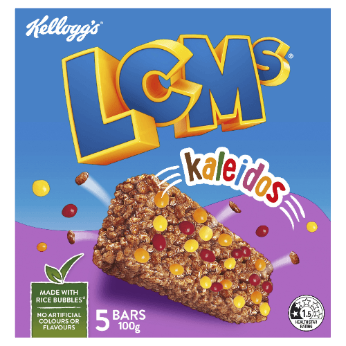 Kellogg's LCMs Kaleidos Rice Bubble Bars