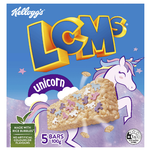Kellogg's LCMs Unicorn Rice Bubble Bars