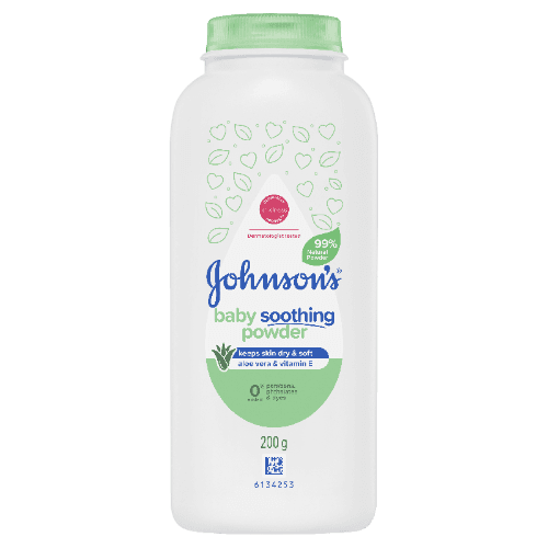 Johnson's Baby Pure Cornstarch Aloe & Vit E Powder