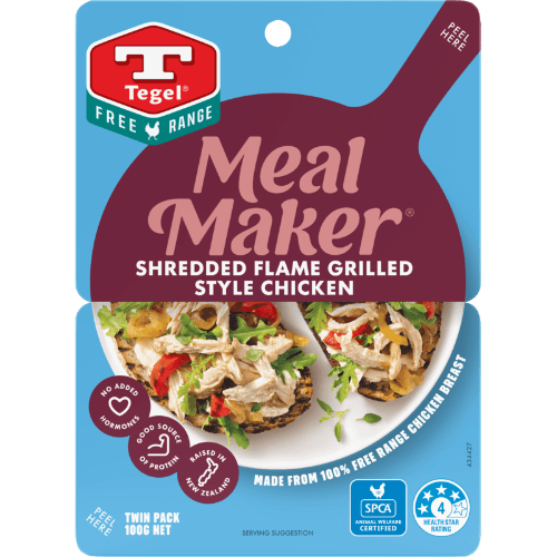 Tegel Free Range Meal Maker Shredded Flame Grilled Style Chicken