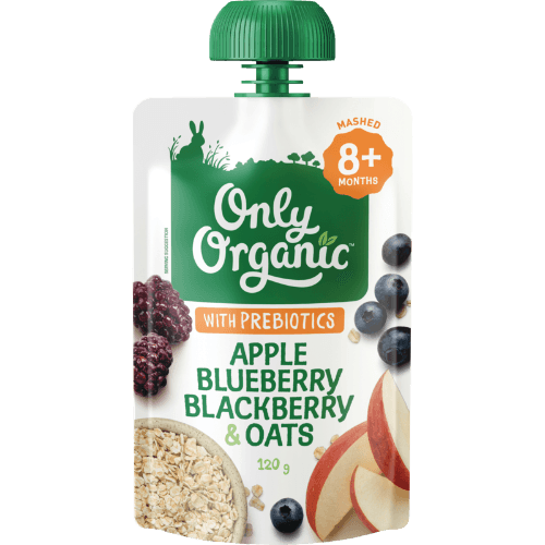 Only Organic Apple Blueberry Blackberry & Oats 8+ Months