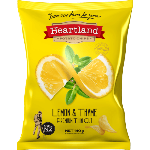 Heartland Premium Thin Cut Lemon & Thyme Potato Chips