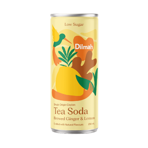 Dilmah Low Sugar Brewed Ginger & Lemon Tea Soda 250 mL