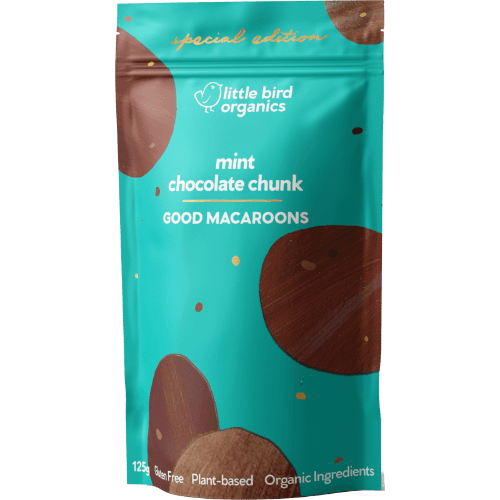 Little Bird Organics Good Macaroons Mint Chocolate Chunk Biscuits