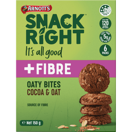 Arnott's Snack Right Cocoa & Oat Oaty Bites Biscuits