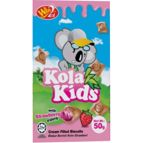 WIN2 Kola Kids Strawberry Filling Biscuits
