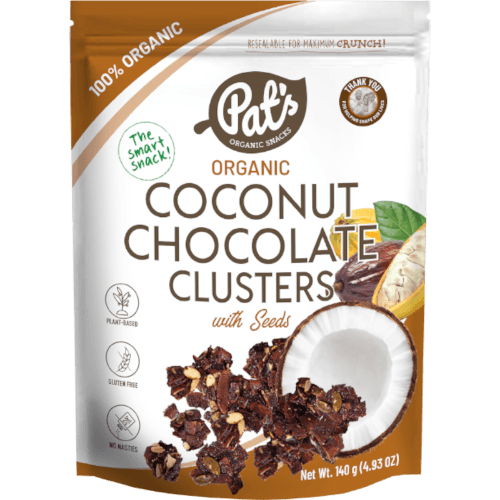 Pat's Organic Snacks Organic With Seeds Coconut Chocolate Clusters