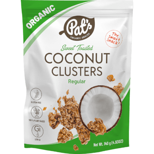 Pat's Organic Snacks Sweet Toasted Regular Coconut Clusters