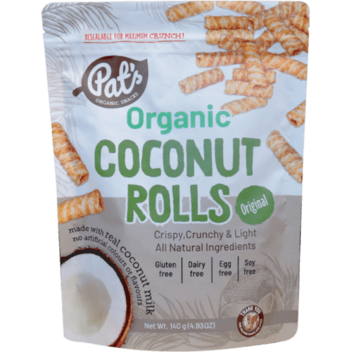 Pat's Organic Snacks Original Organic Coconut Rolls