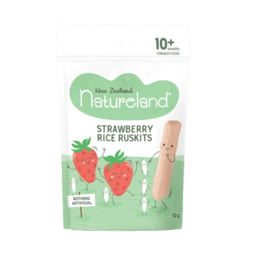 Natureland Strawberry Rice Ruskits 10+ Months Finger Food