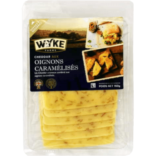 Wyke Farms Cheddar Cheese Sliced Caramelised Onion 160 g