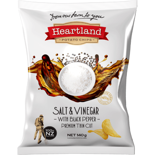 Heartland Salt & Vinegar With Black Pepper Potato Chips