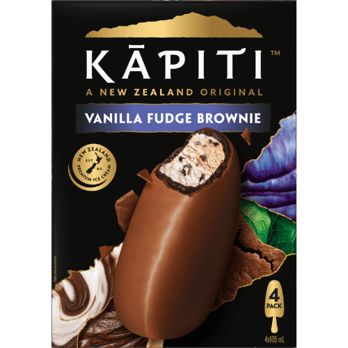 Kapiti Vanilla Fudge Brownie Ice Cream