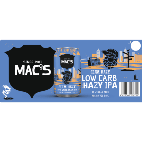 Mac's Slim Hazy Low Carb Hazy IPA Cans