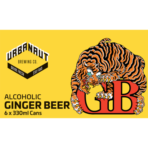 Urbanaut Alcoholic Ginger Beer 6 × 330 mL