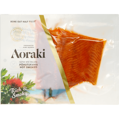 Aoraki Smokehouse Pohutukawa Hot Smoked Salmon Bone Out Half Fillet