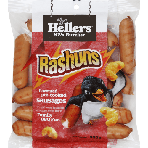 Hellers Rashuns Flavoured Precooked Sausages