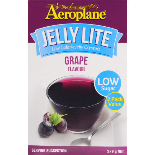 Aeroplane Jelly Lite Grape Flavour Low Calorie Jelly Crystals 2 × 9 g