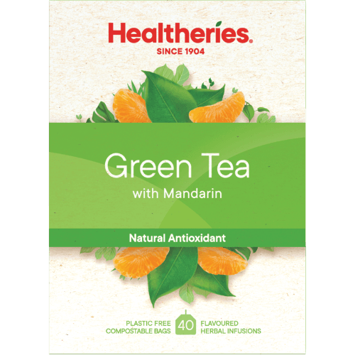 Healtheries Green Tea With Mandarin Tea Bags 40 pack