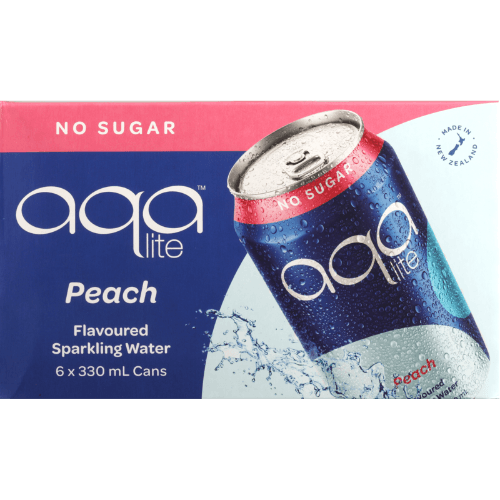 Aqalite Sparkling Drink Peach 330 mL
